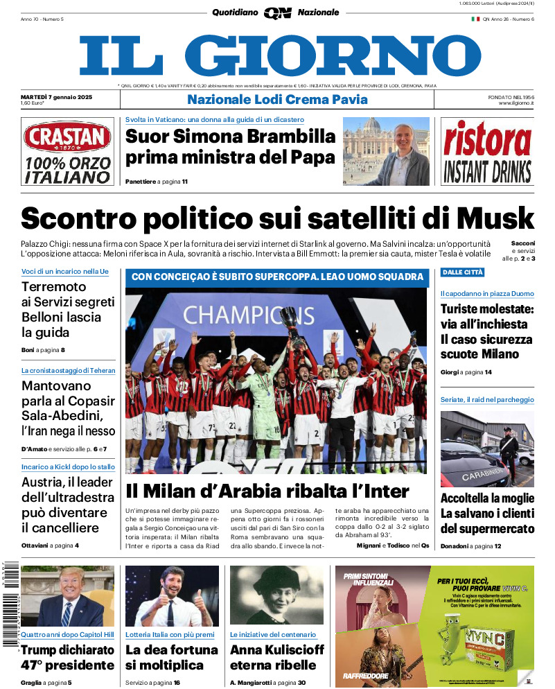 Prima-pagina-il giorno-edizione-di-oggi-20250107